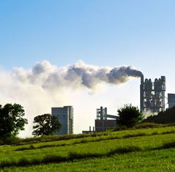 Factory against a blue sky