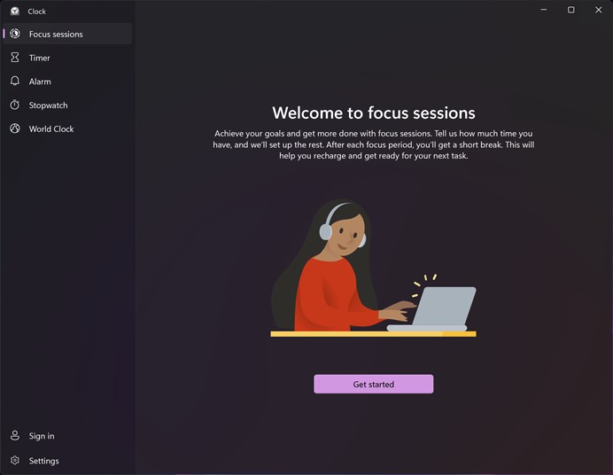 Setting up Windows 11 focus sessions