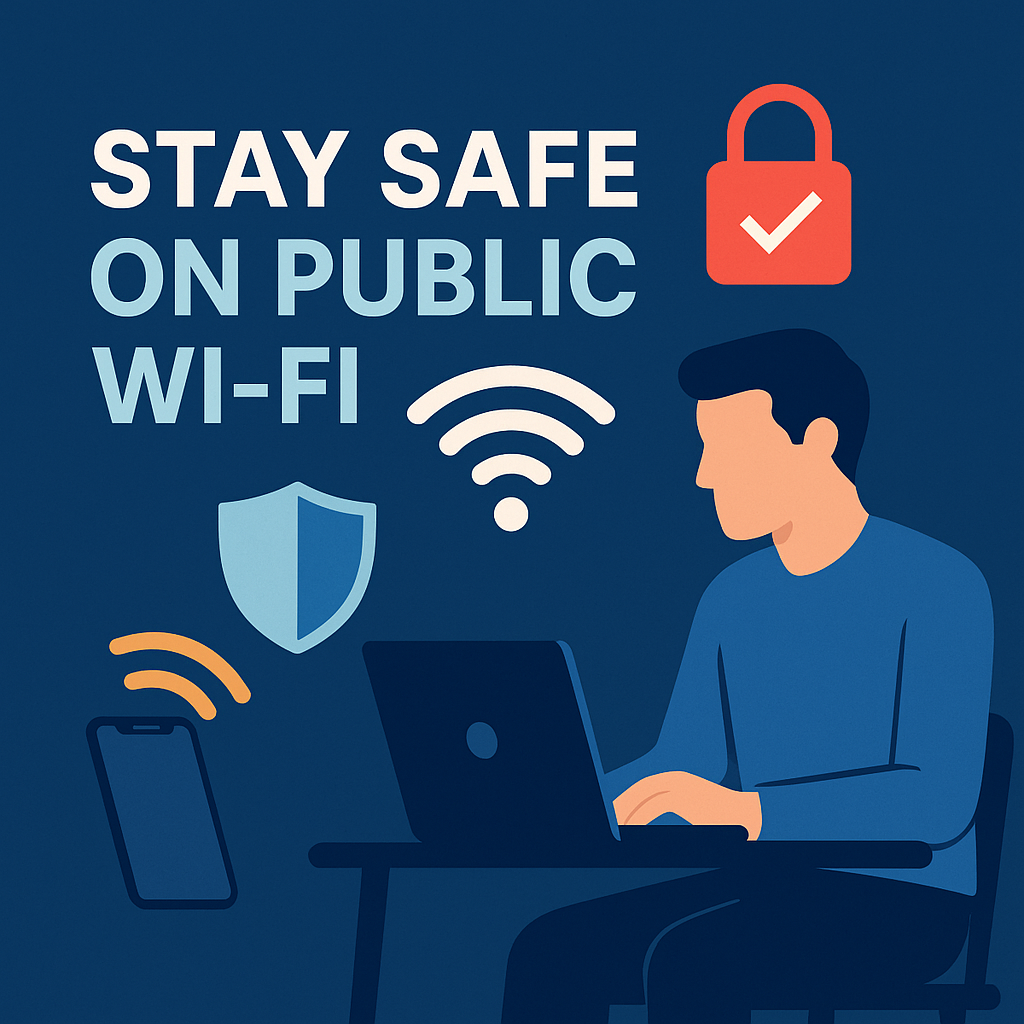 Message - stay safe on public wi-fi
