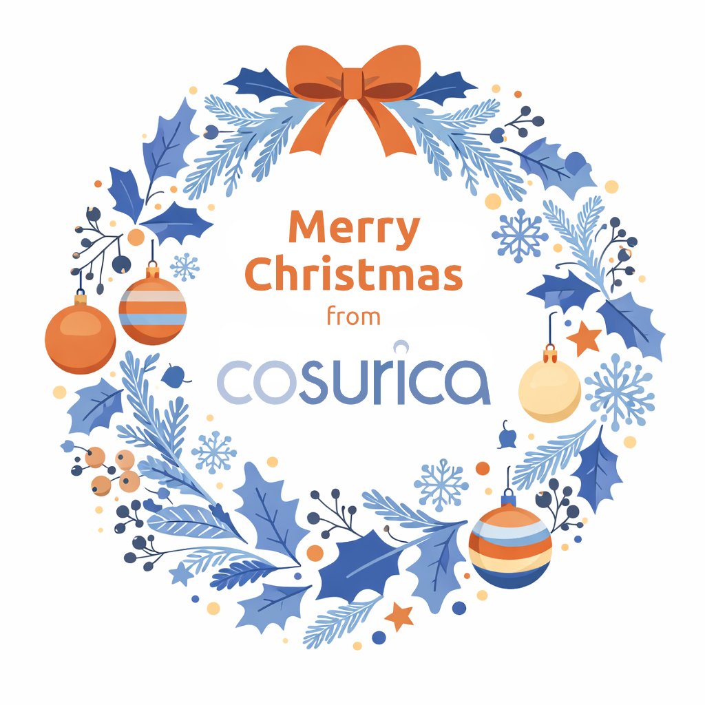 Merry Christmas from Cosurica wreath
