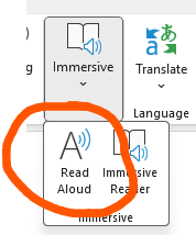 Screenshot - Outlook Classic Read Aloud