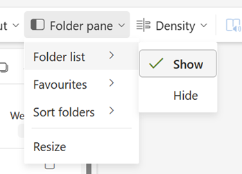 Screenshot of step 1 - create a search folder in Outlook